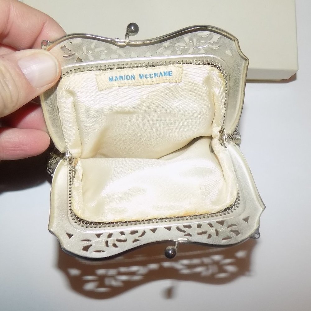 Antique Whiting & Davis Silver Mesh Clutch Purse - image 3